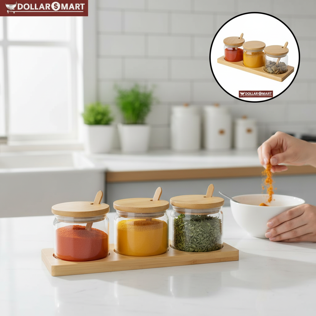 Glass Spice Jar set of 3