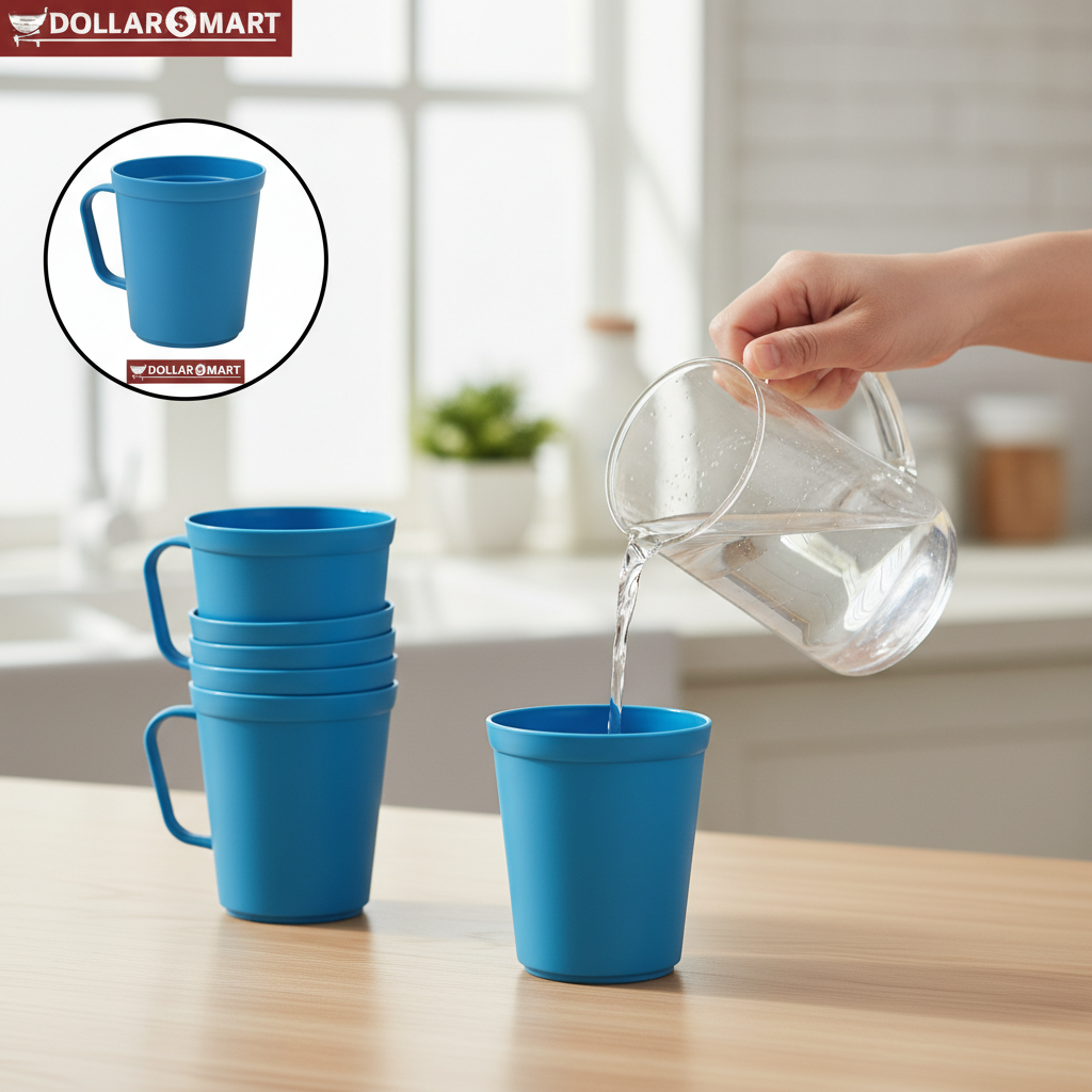MultiColor Plastic Mug 6 pcs