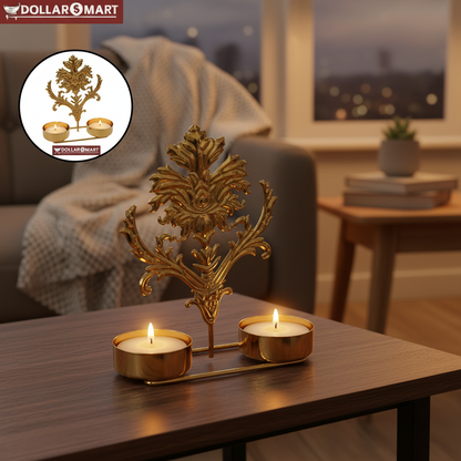 Golden Dual Candle Holder