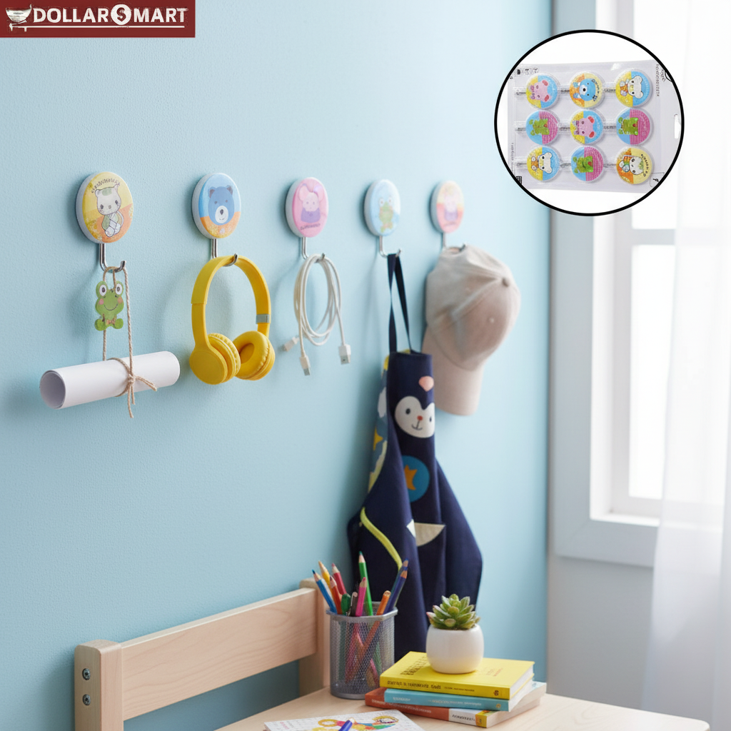 Cartoon Wall Hook 9Pcs
