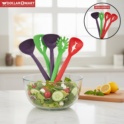 Plastic Colorful Spoons 5 pcs Set