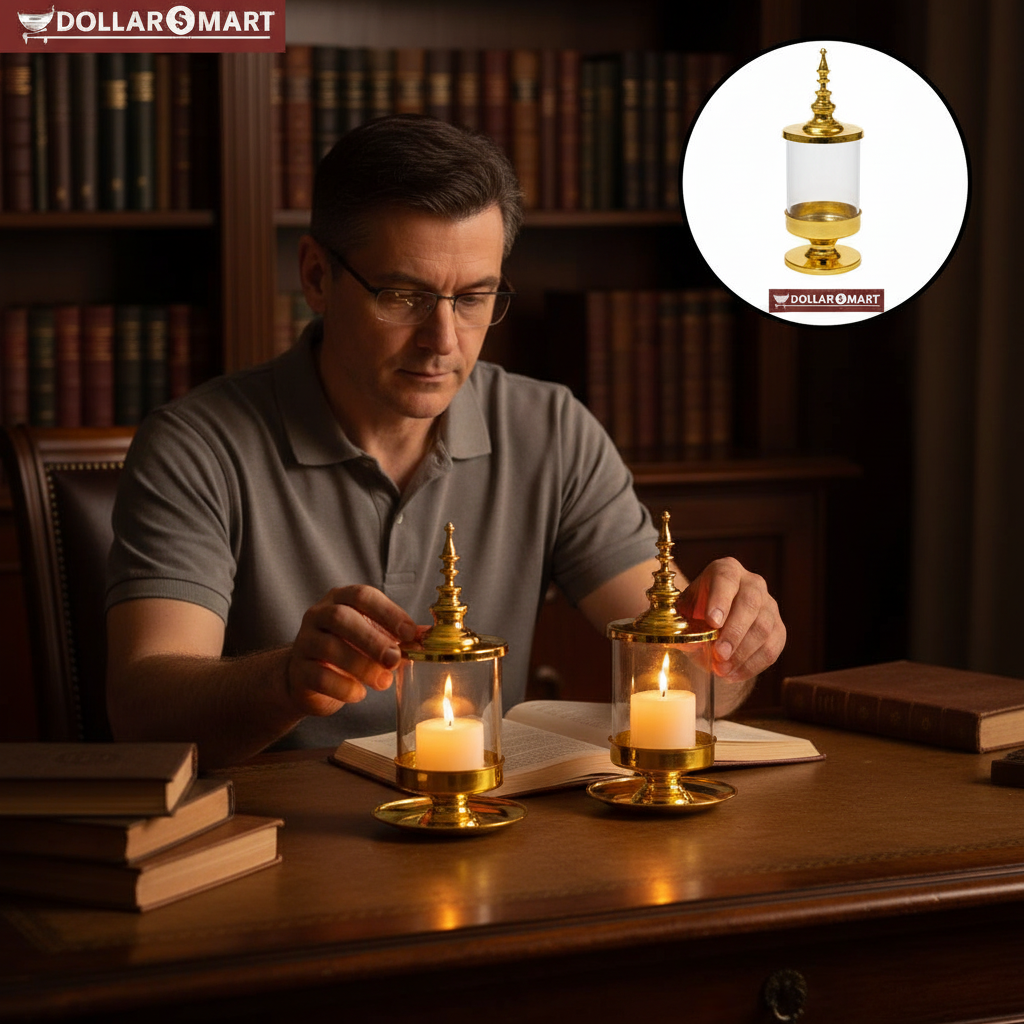 Golden Candle Holders 2 pcs