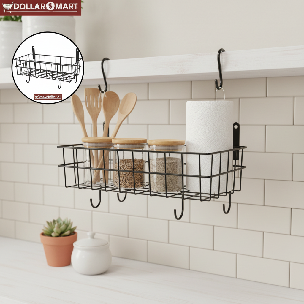 Metal Shelf Rack and Cup Holder