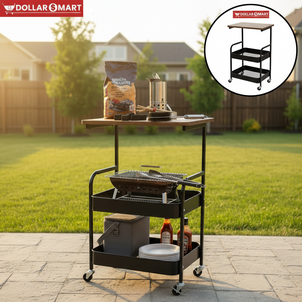 2 Layer Organizer Metal Rack Trolly - Dollar$ Mart
