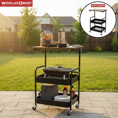 2 Layer Organizer Metal Rack Trolly - Dollar$ Mart