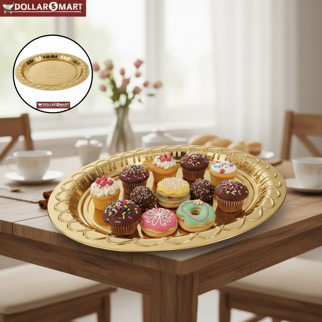 Golden Tray Round Small