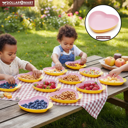 MultiColor 10 Heart Plates with Holder