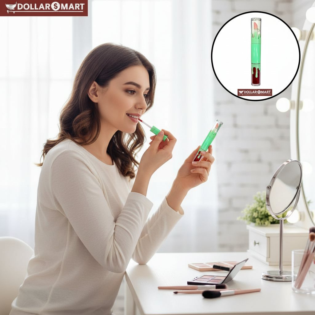 Lipstick side view of the 2 in 1 Lip Gloss and Lipstick combo product