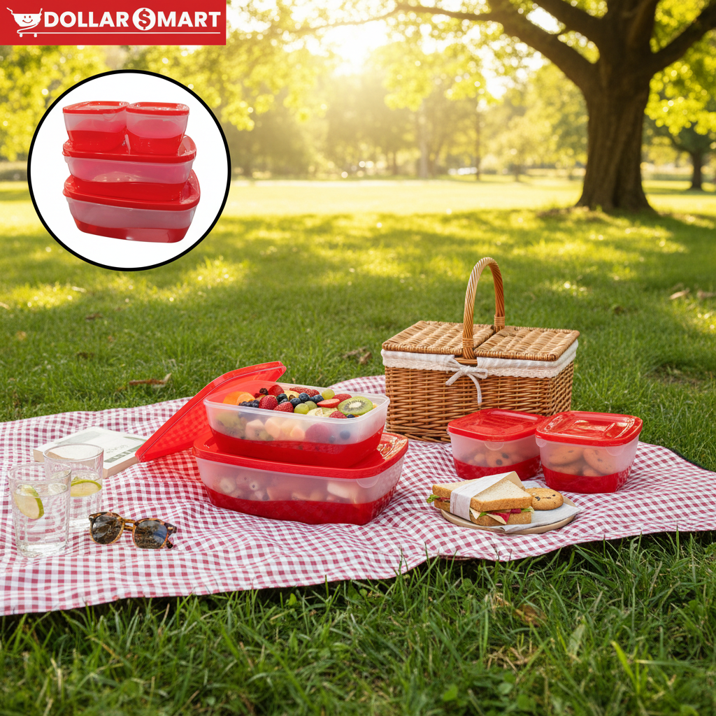 Plastic Storage Box 4pcs MultiColor