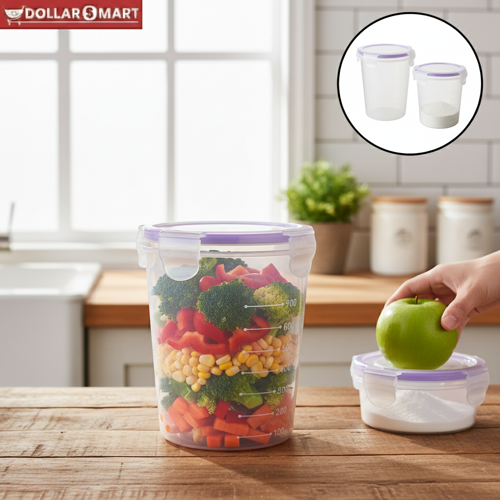 Kitchen Airtight Jar 1000ml 2 pcs