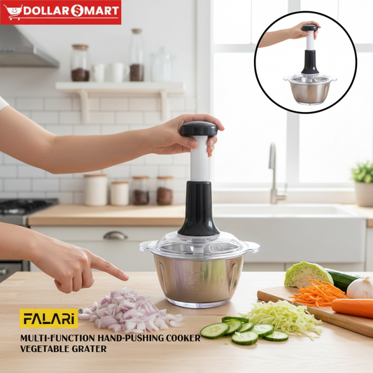 Falari multifunction handpush chopper steel bowl