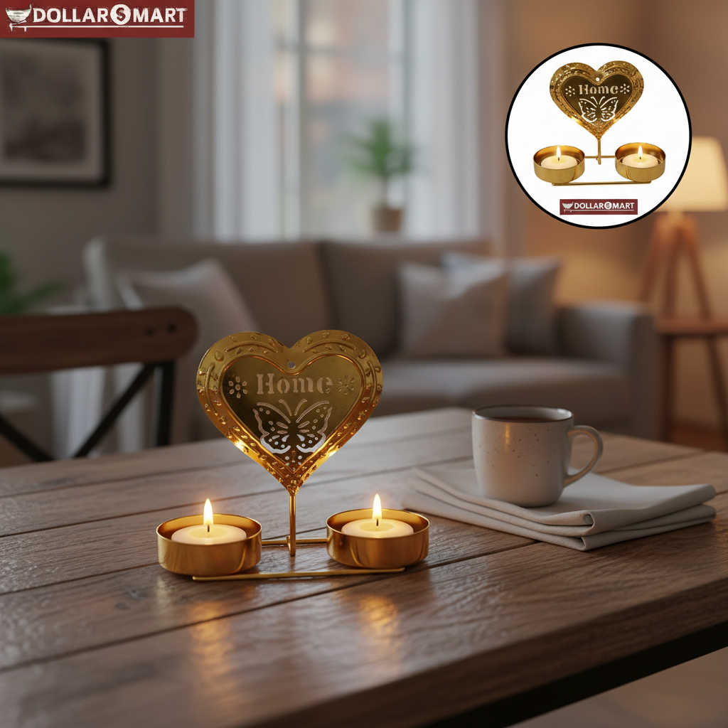 Golden Candle Holder
