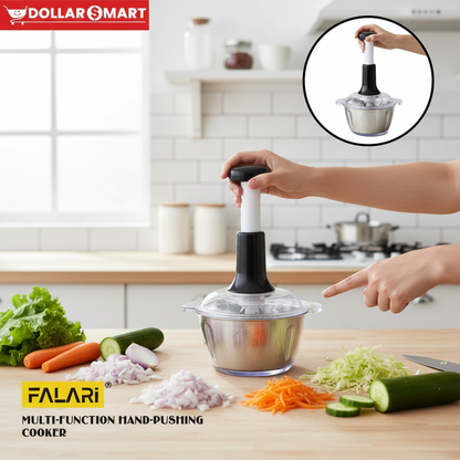 Falari multifunction handpush chopper steel bowl