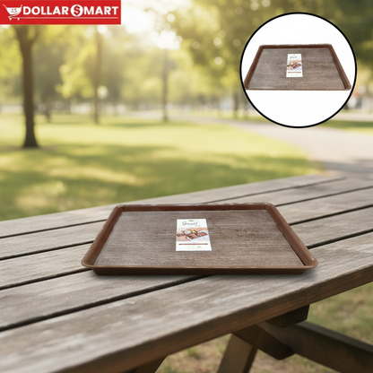 plastic wood style tray