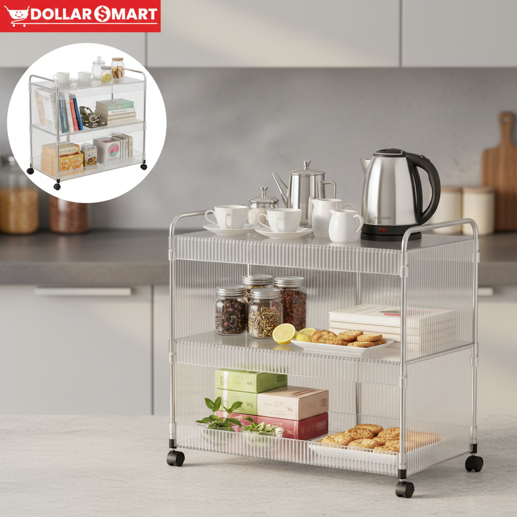 Transparent 3 layer Trolly