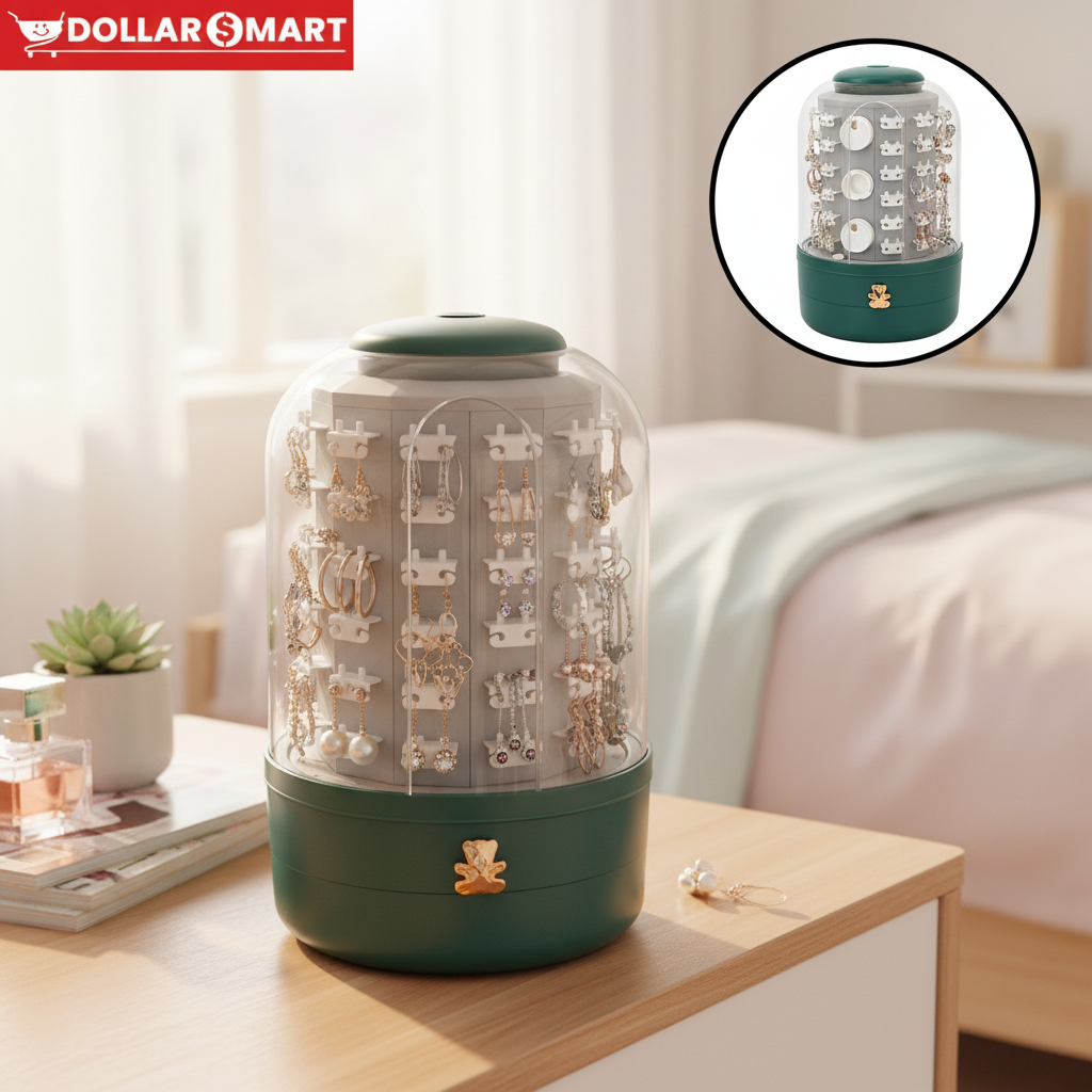 Earring Organizer 360 with earrings stored image