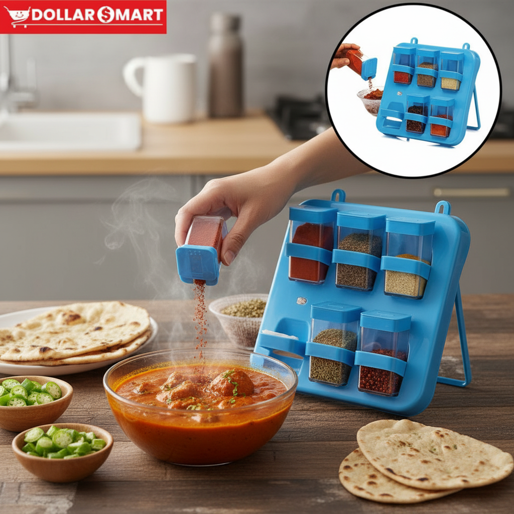 Novel Plastic Mini Spice Rack 6PCS - Compact Spice Organizer