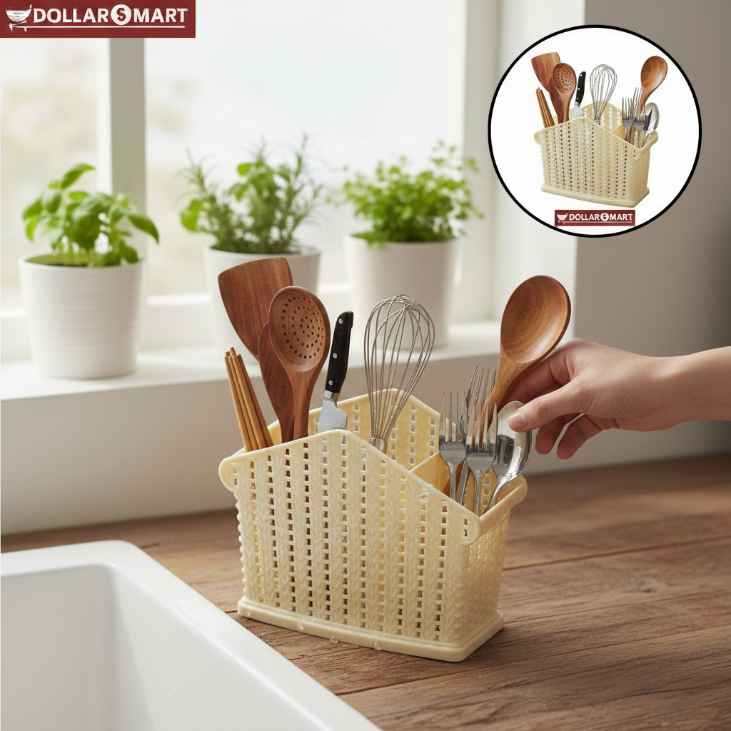 Crown Cutlery Organizer Basket