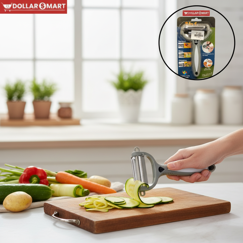 3 In 1 Kitchen Peeler for easy fruit and veggie peeling.
