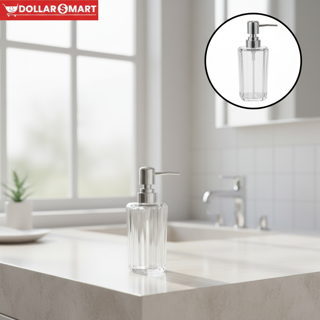Acrylic longSoap dispenser 280ml - Dollar$ Mart