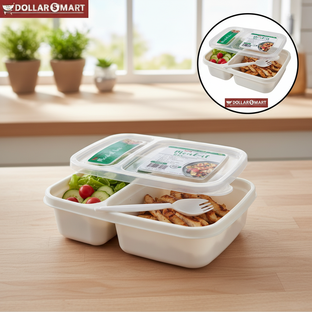 Two portion food box with Fork