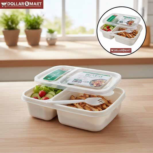Two portion food box with Fork