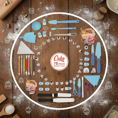 Cake decoration accessories Box 78 pcs
