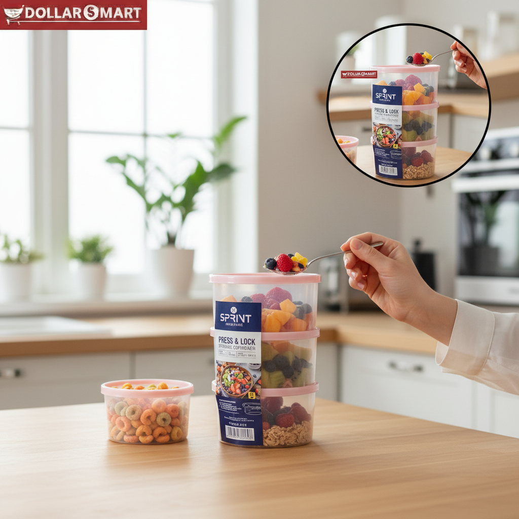 Airtight Container Medium 3 pcs - Dollar$ Mart