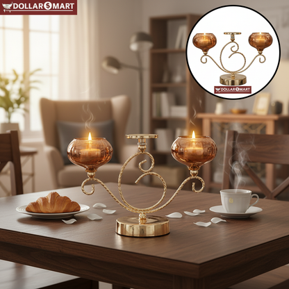 Golden Candle Holder