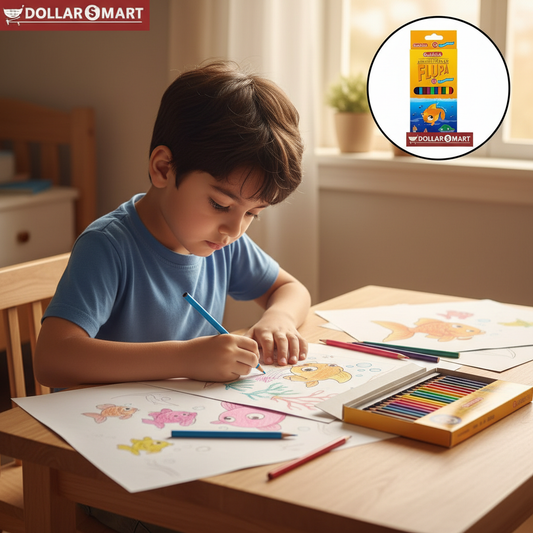 12-pack of vibrant color pencils for rich and smooth coloring