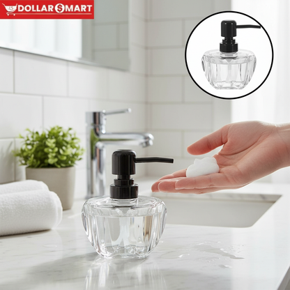 Acrylic heart shape Soap dispenser 220ml - Dollar$ Mart