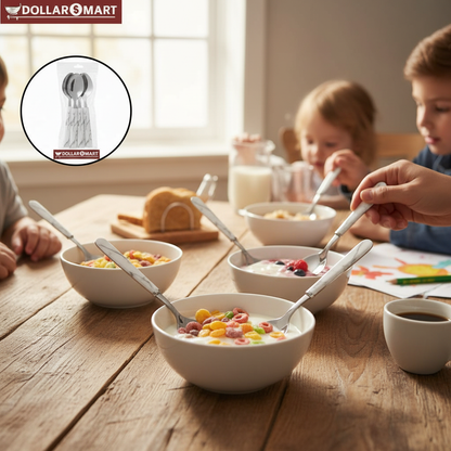 Marble Handle Spoon 4 Pcs