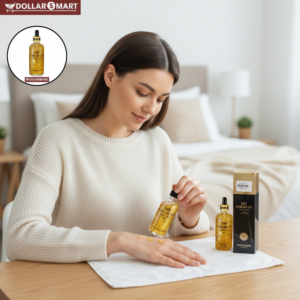 Glowing skin after using 24K Goldzan Ampoule Skin Serum