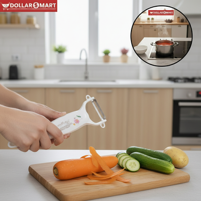 2 in 1 Peeler with fruit peel on stainless steel blade - Buy from Dollar$ Mart Pakistan