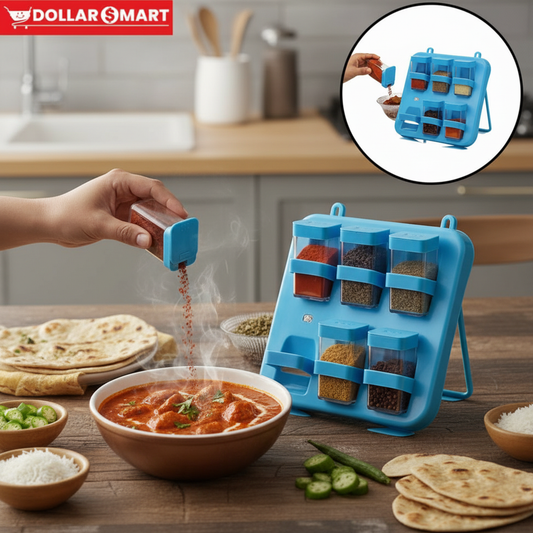 Novel Plastic Mini Spice Rack 6PCS - Compact Spice Organizer