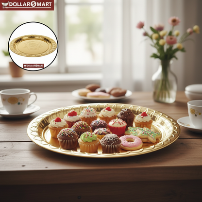 Golden Tray Round Large