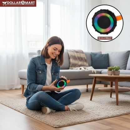 Dollar$ Mart 10W Bluetooth Speaker RGB with water-resistant design for beach and pool parties