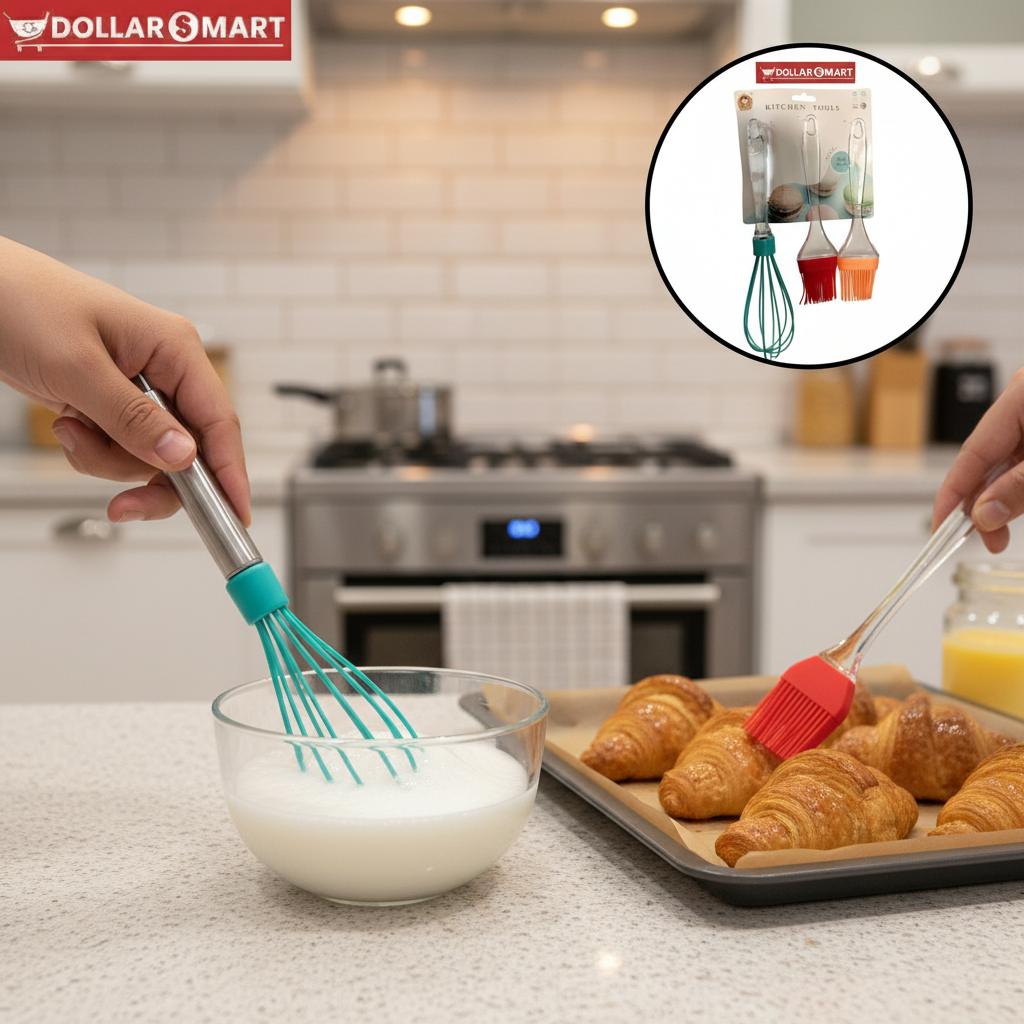 Silicone Wisk and brush 3 Pcs