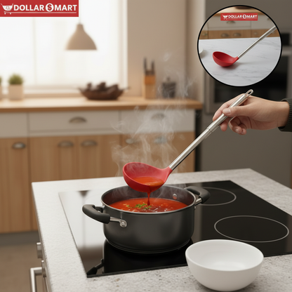 Angle Large Spoon With Steel handle