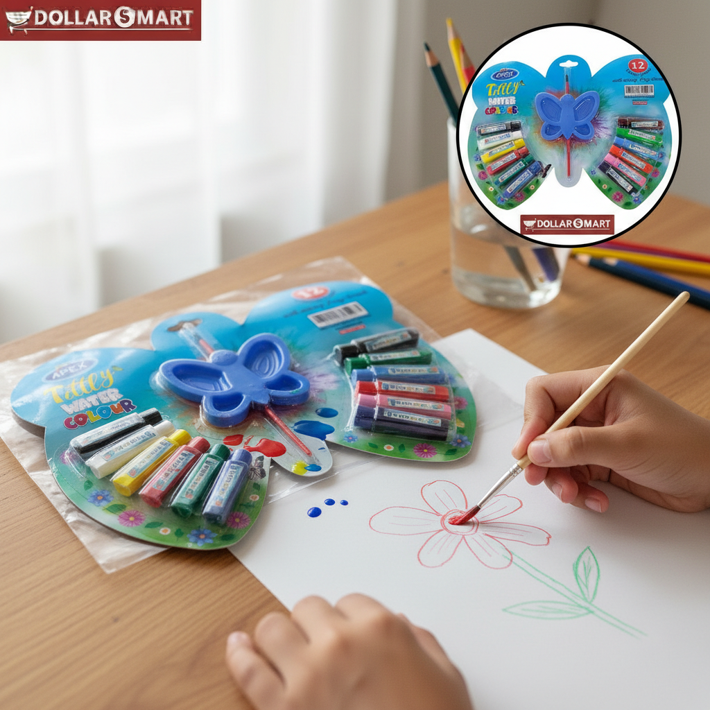 Kids water Colors and brush 12 Color
