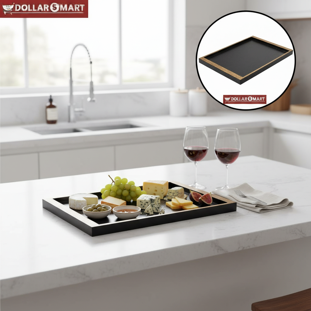 Black Gold Serving Tray